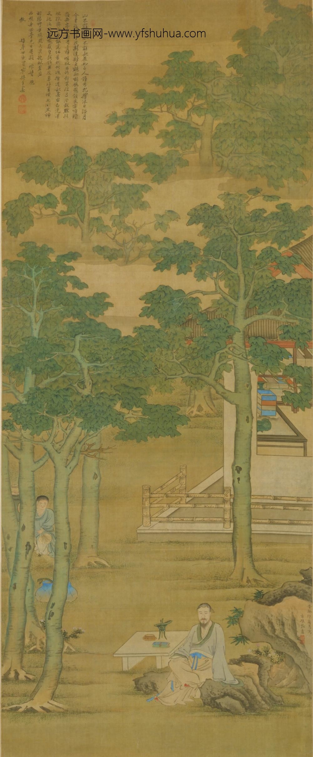 清-张翥画王士禄像轴