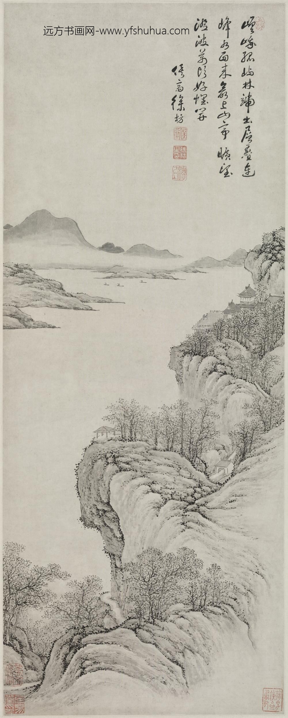 清-徐枋澄波万顷图轴