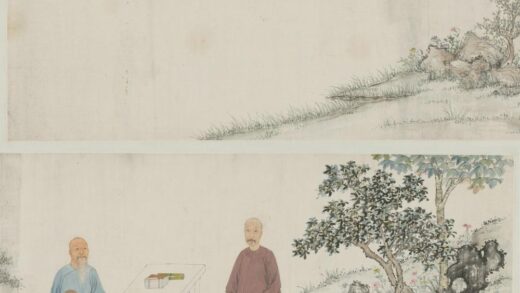清 徐梁画朱为弼何道生西园雅集图像卷.jpg