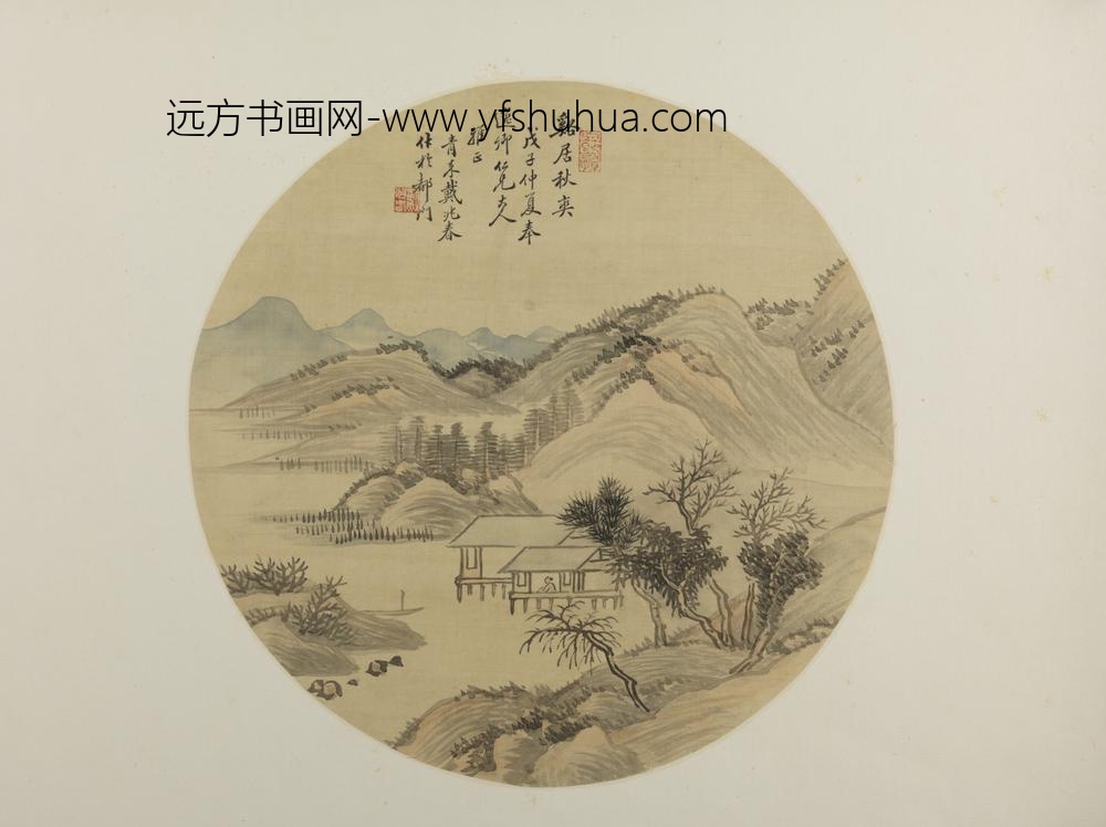 清-戴兆春溪后秋爽纨扇页