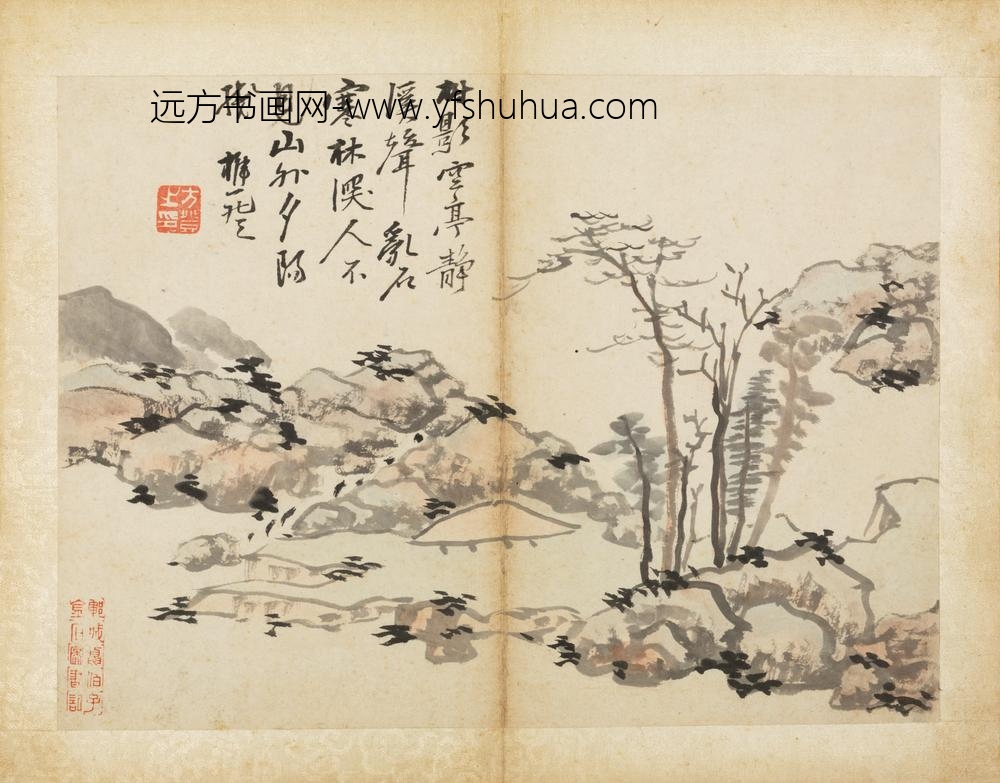 清-方登山水册