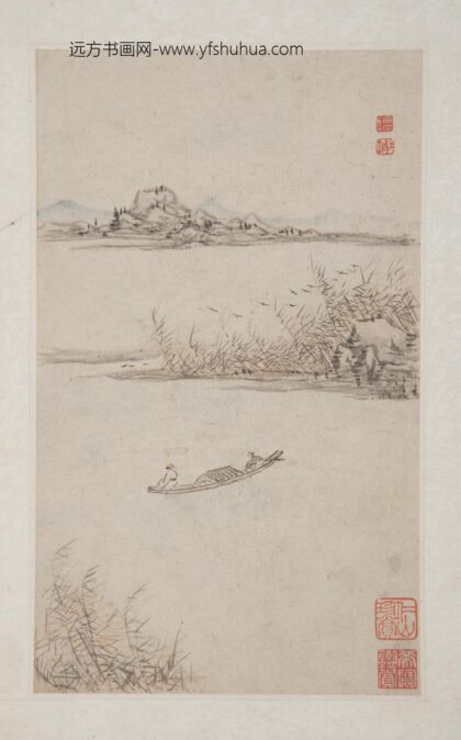 清 明清诸家集锦册 程士桐山水页.jpg