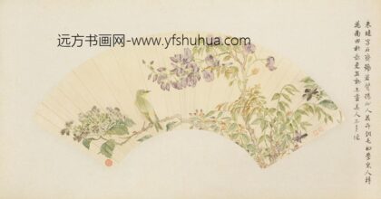 清 朱琏花鸟图扇页.jpg