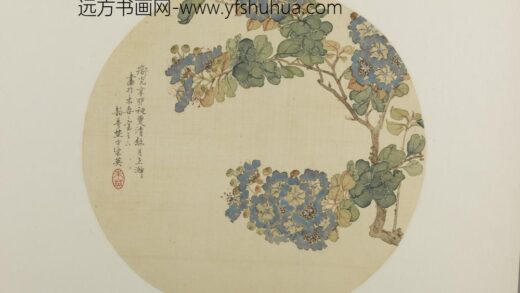 清 朱英梨花纨扇页.jpg