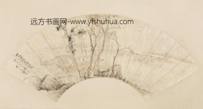 清 朱鹤年琵琶行扇页.jpg