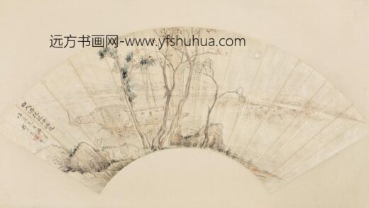 清 朱鹤年琵琶行扇页.jpg