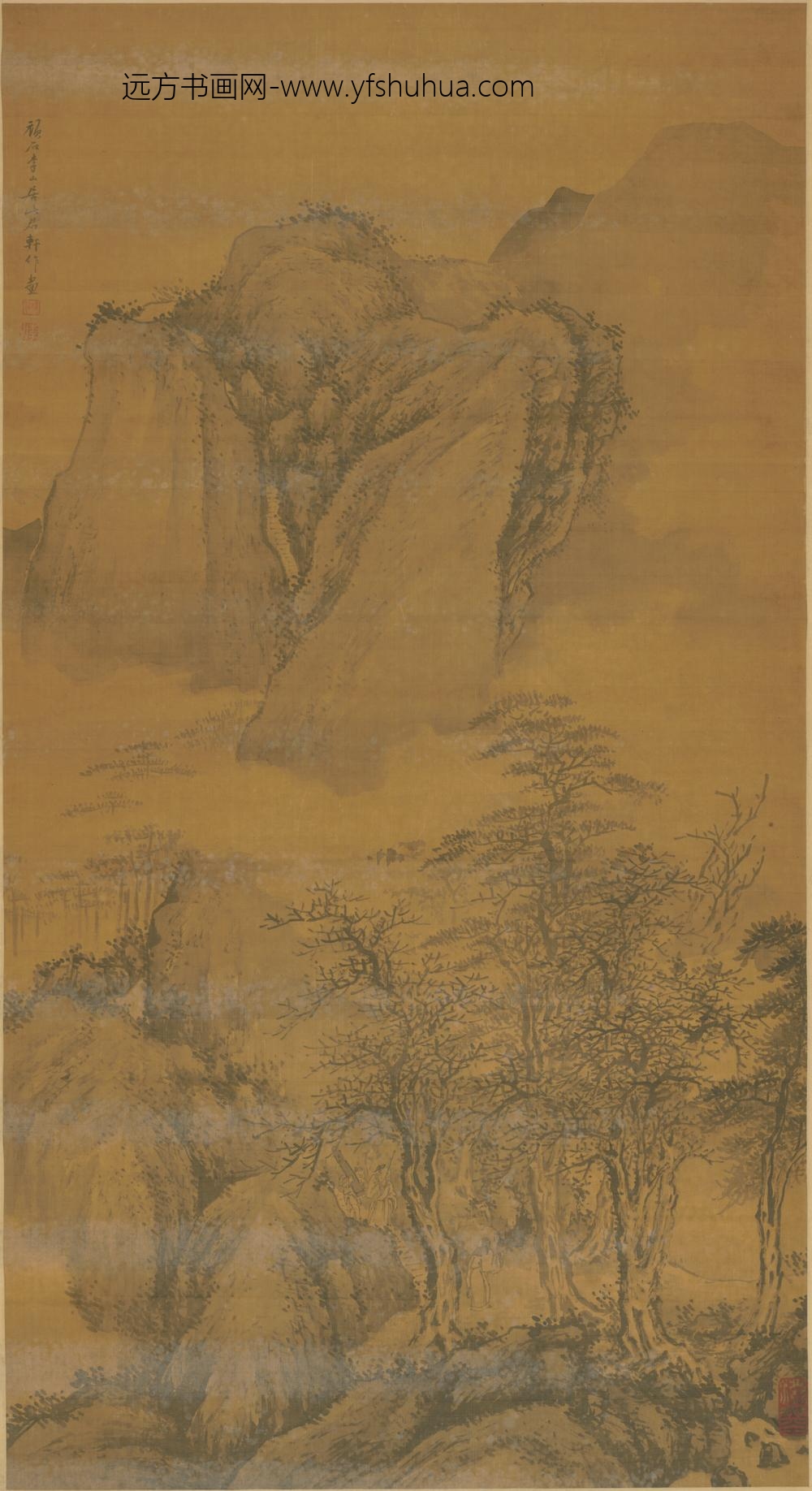 清-李山山水图轴