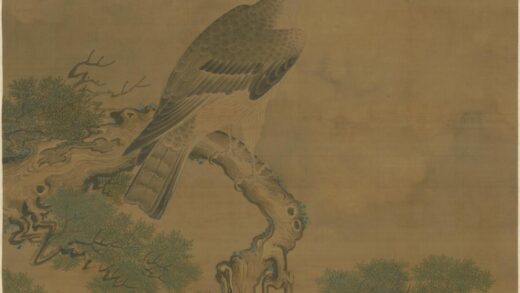 清 李山松鹰图轴.jpg