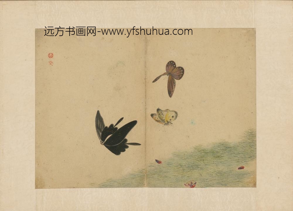 清-李文鱼蝶图册-