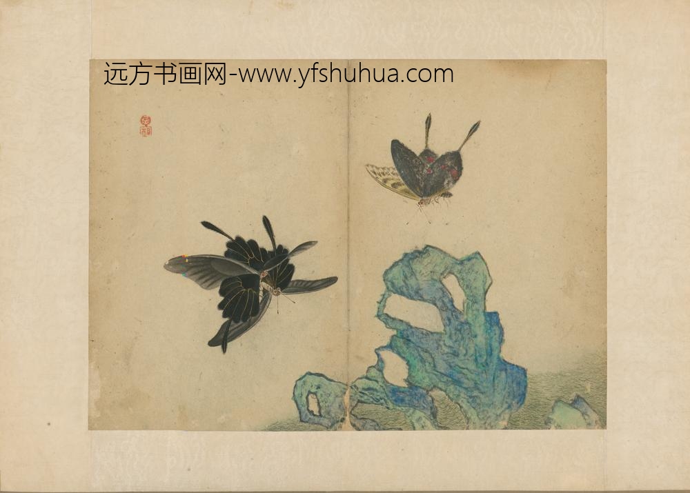 清-李文鱼蝶图册-