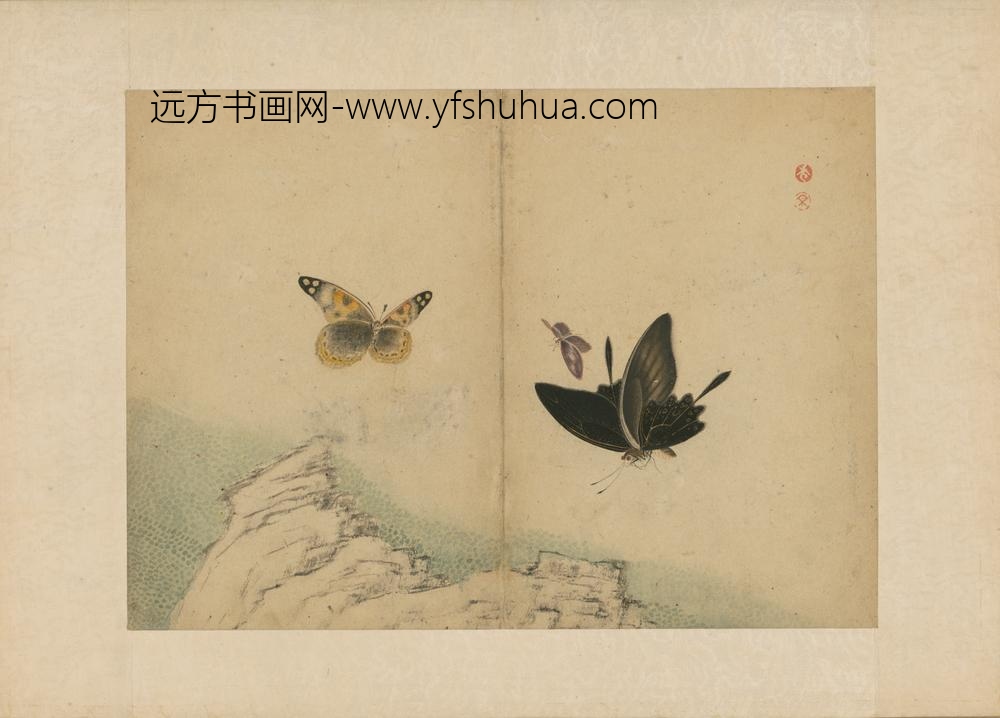 清-李文鱼蝶图册-