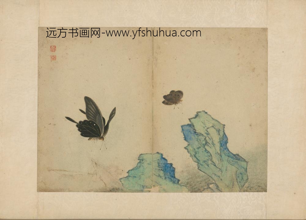 清-李文鱼蝶图册-