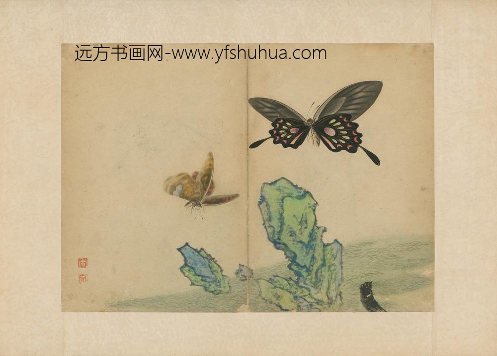 清-李文鱼蝶图册-