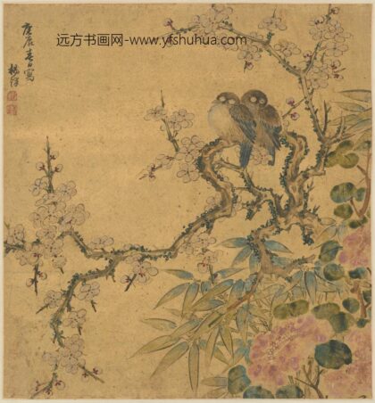 清 杨津花鸟轴.jpg