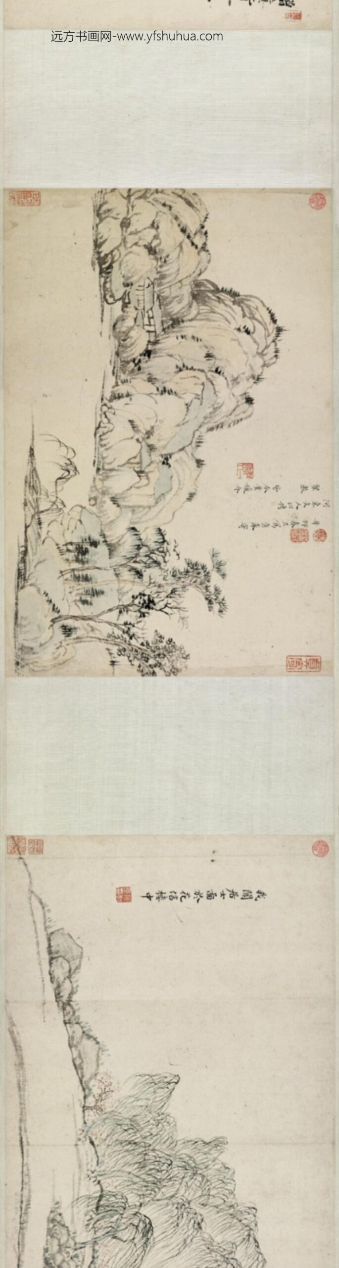 清-柳隐黄媛介山水合卷_