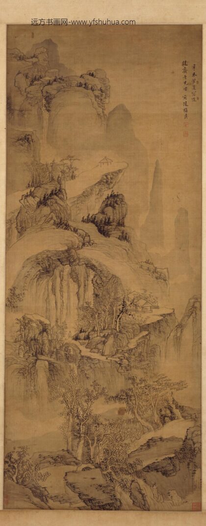 清 梅庚山水轴.jpg