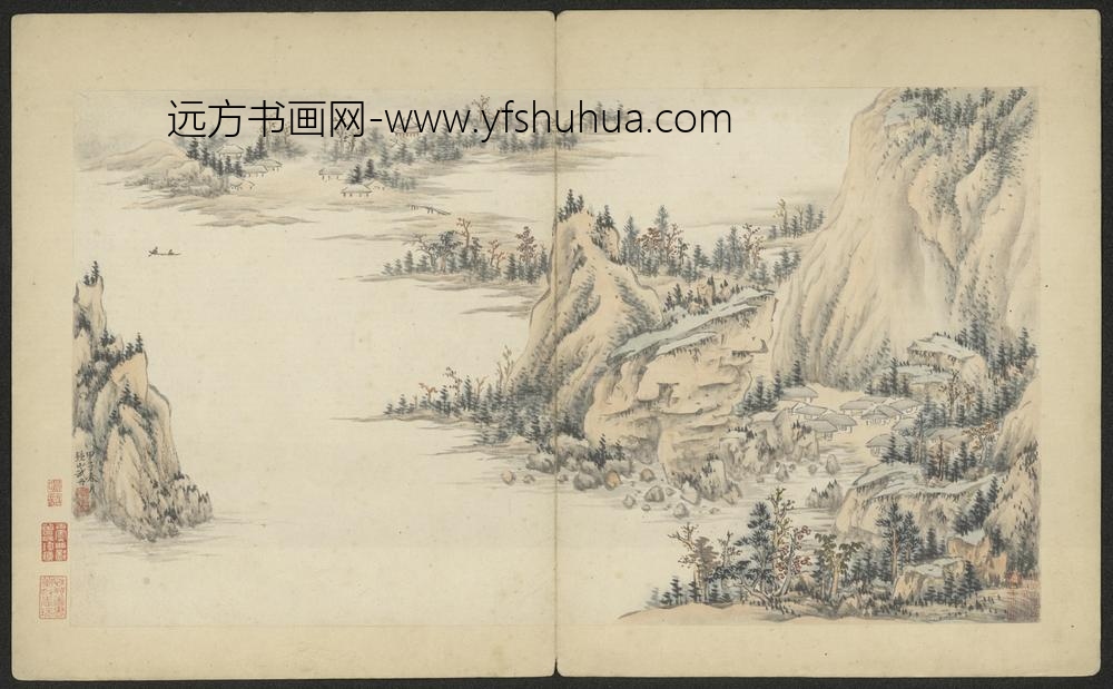 清-武丹山水图册-