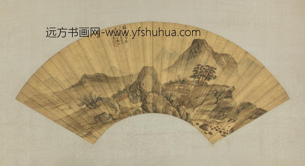 清-毕以恭梅花书屋扇页