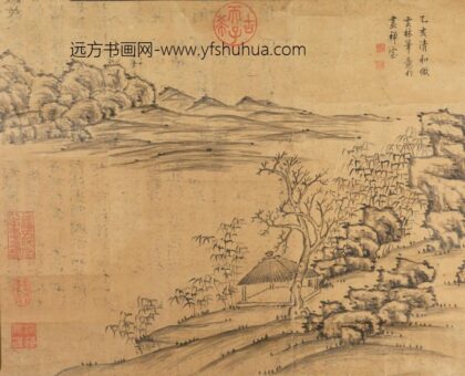清 沈利青石墨树贴落.jpg
