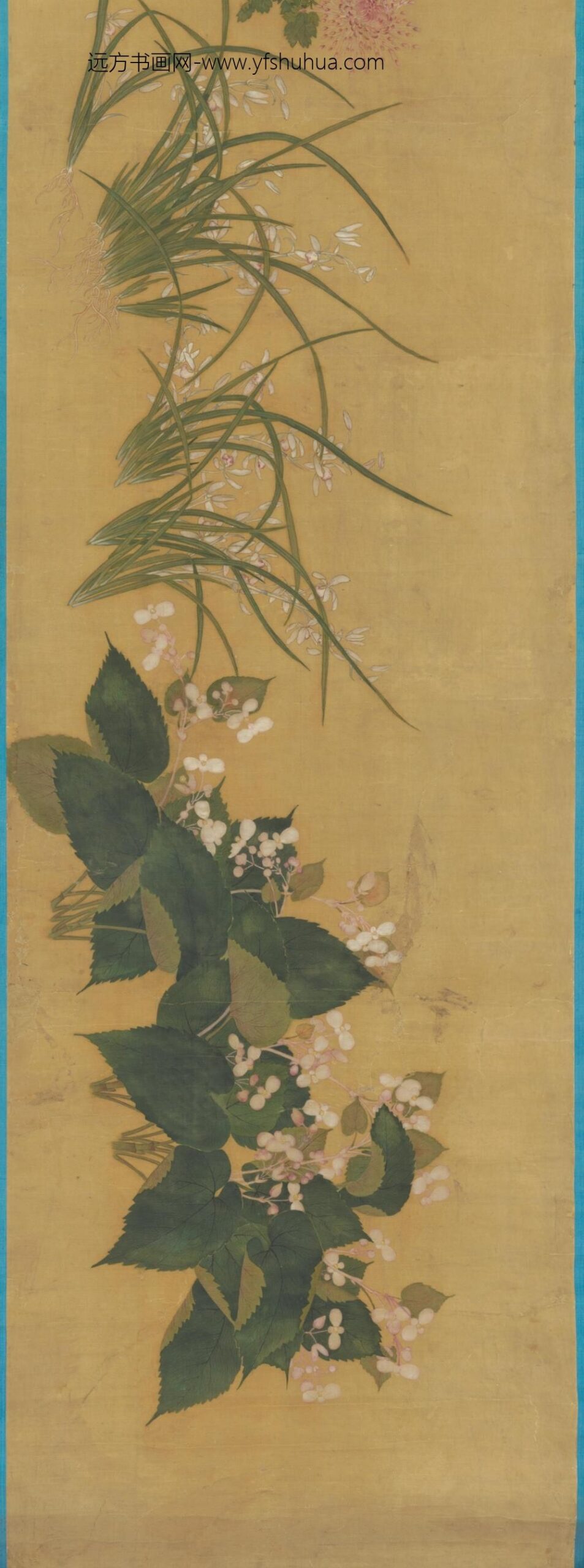 清-沈济花卉贴落_