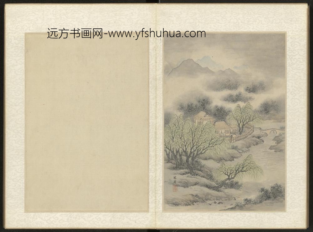 清-沈闳山水册-