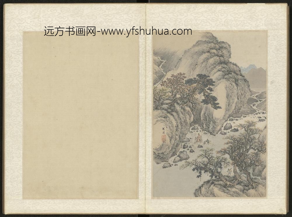 清-沈闳山水册-