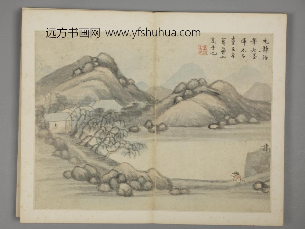 清-沈颢仿古山水册-