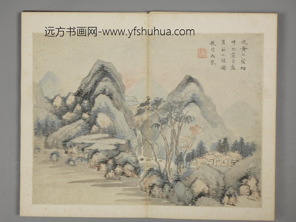 清-沈颢仿古山水册-