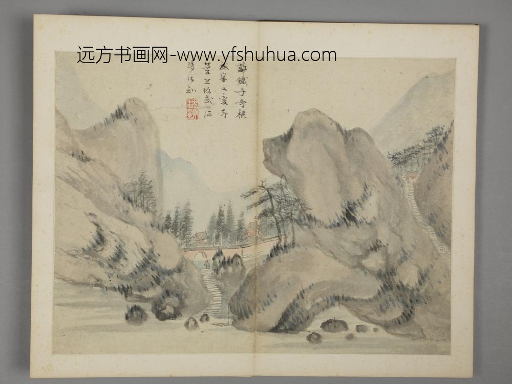 清-沈颢仿古山水册-