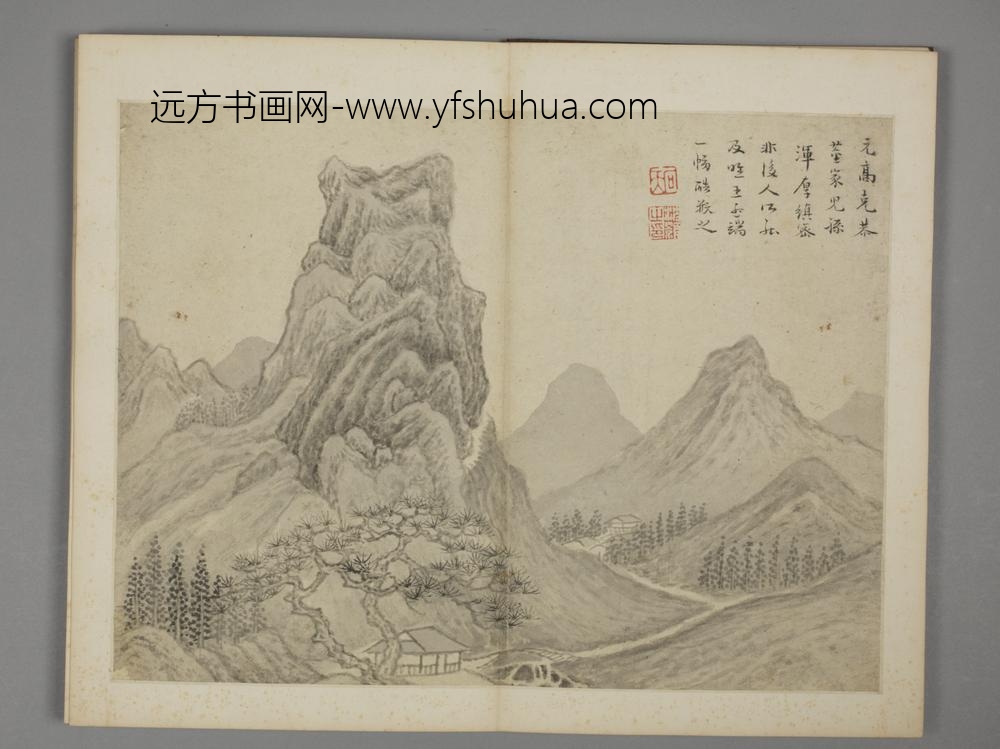 清-沈颢仿古山水册-