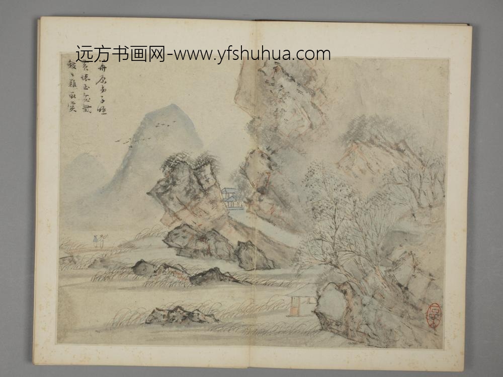 清-沈颢仿古山水册-