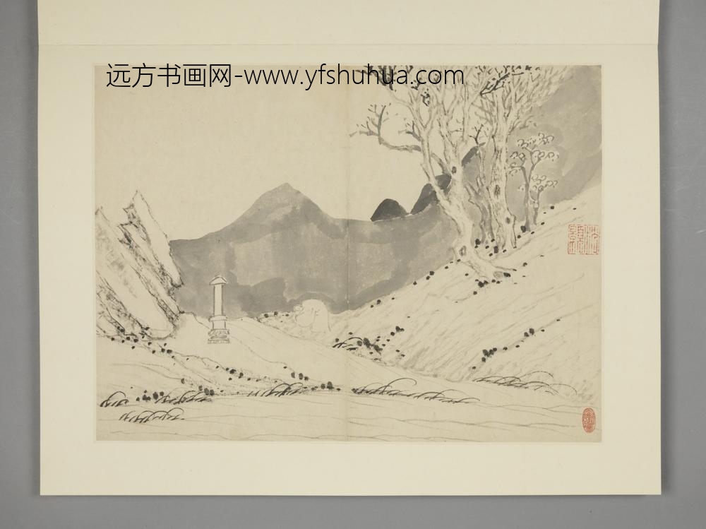 清-沈颢山水册-