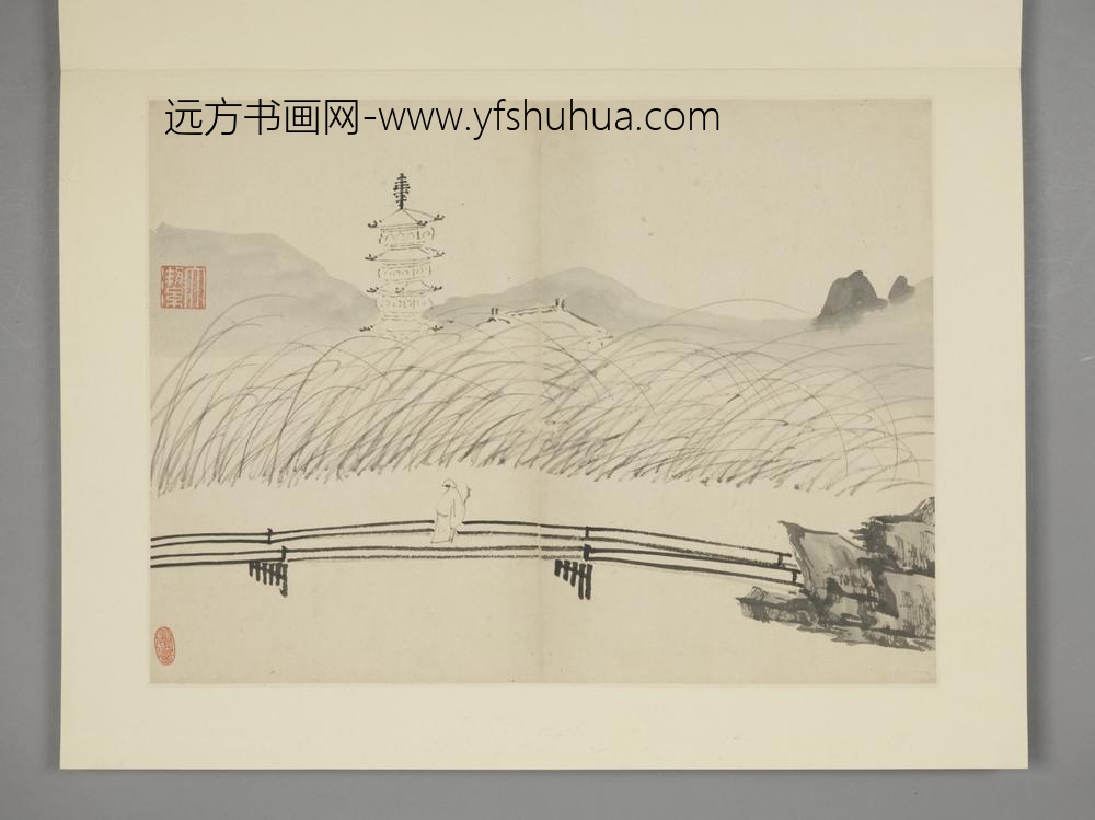 清-沈颢山水册-