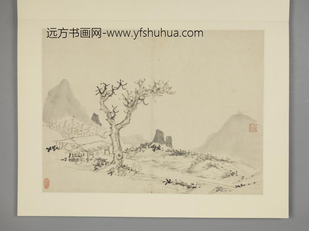 清-沈颢山水册-