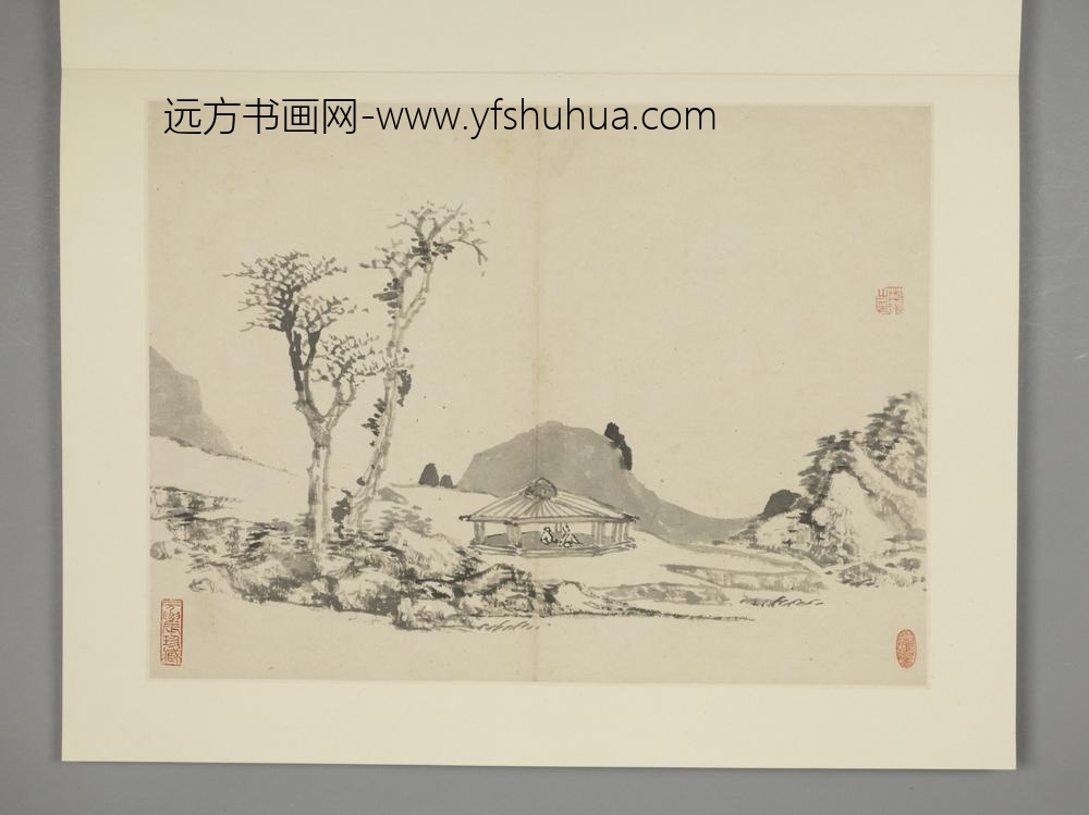 清-沈颢山水册-