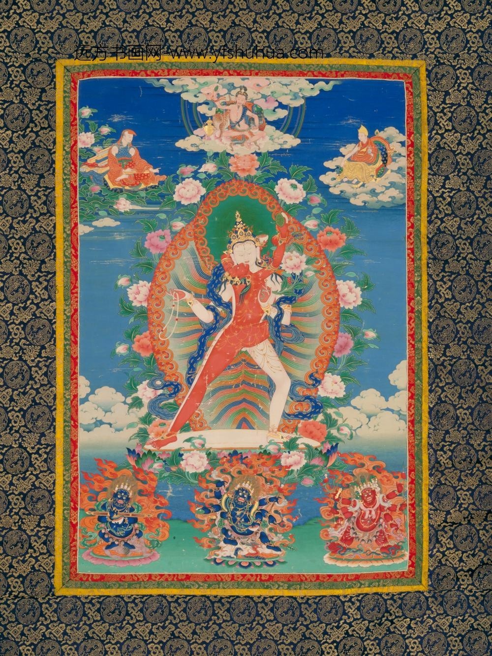 清-清人佛海观世音菩萨像轴