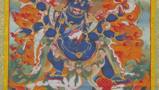清 清人六臂勇保护法像轴.jpg