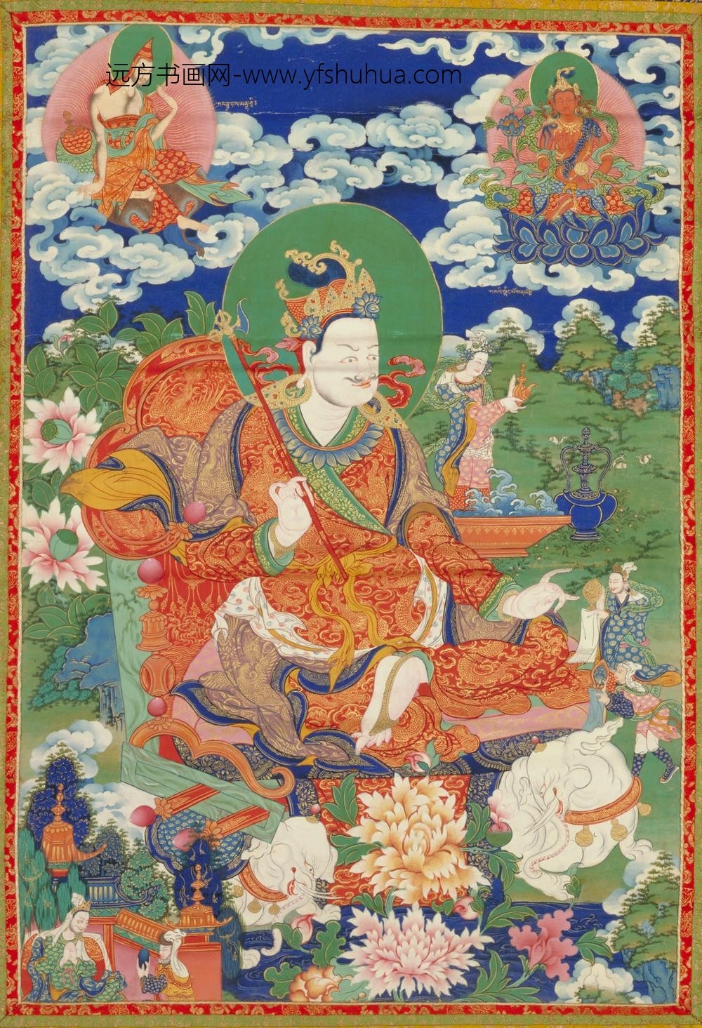 清-清人善巴拉王菩萨像轴