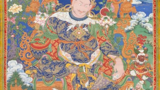 清 清人善巴拉王菩萨像轴.jpg