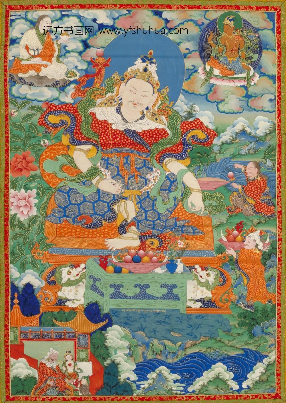 清-清人善巴拉王菩萨像轴