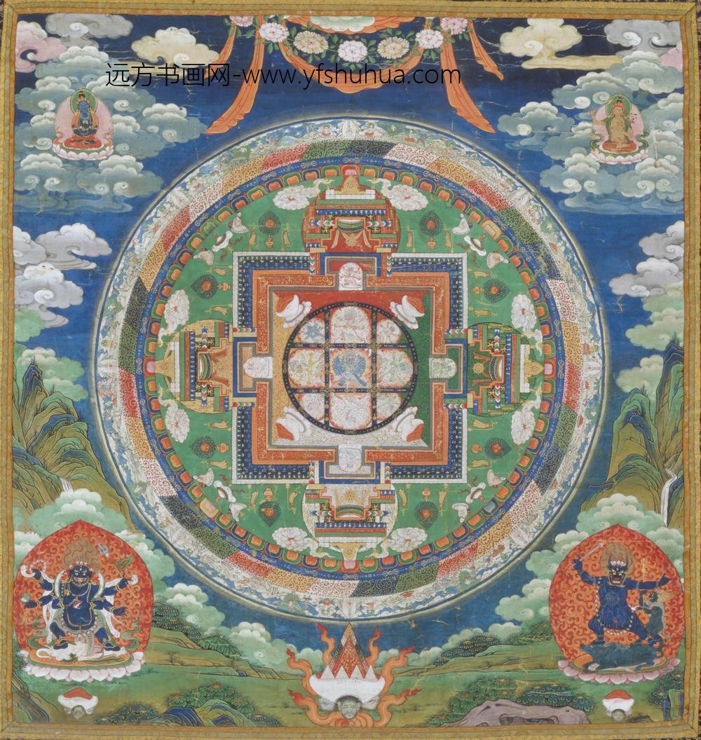 清-清人坛城图轴