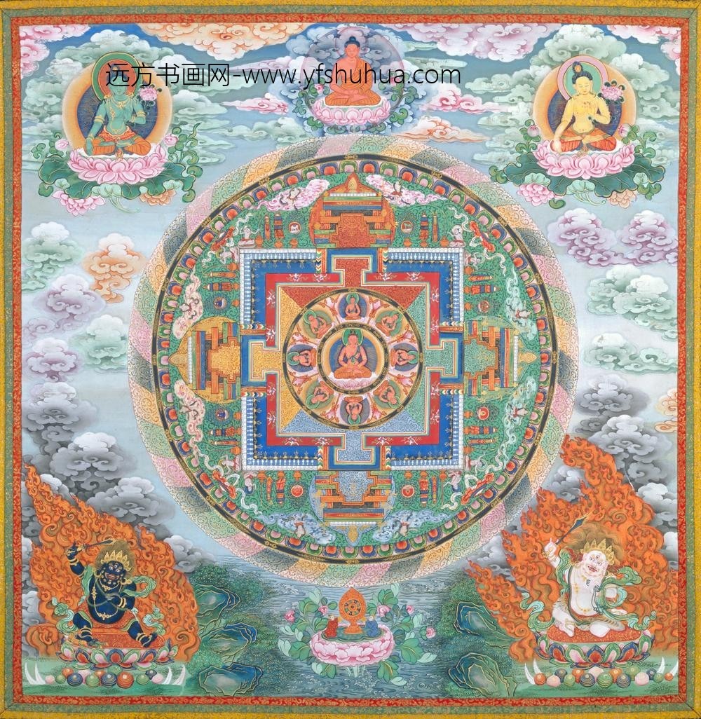 清-清人坛城图轴