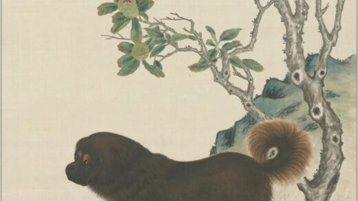 清 清人栗犬图轴.jpg