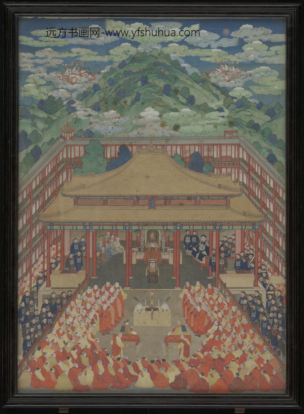 清-清人画万法归一图屏