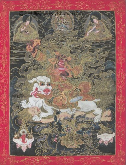 清 清人画吉菩金刚像轴.jpg