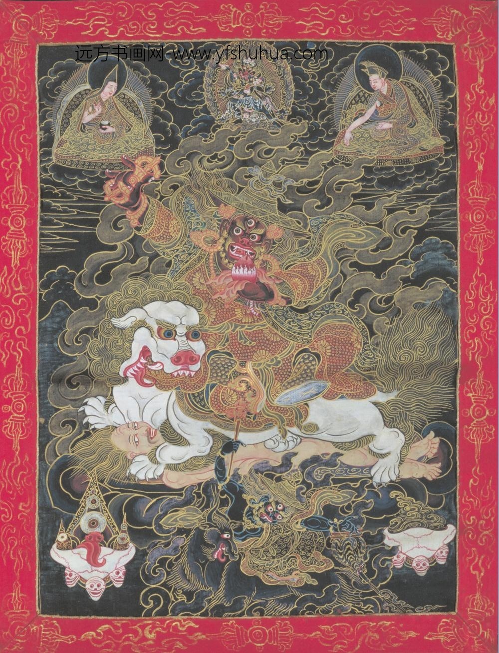 清-清人画吉菩金刚像轴