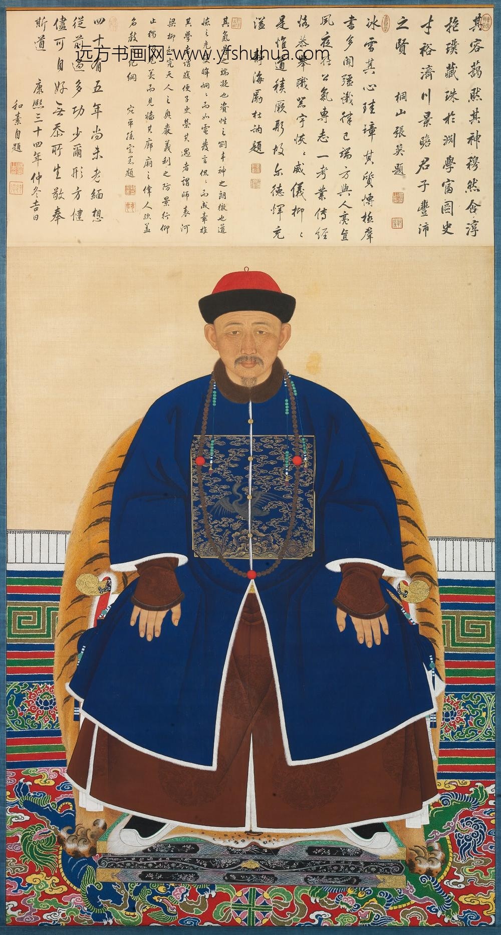 清-清人画和素影像轴