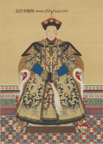 清 清人画女影坐像轴.jpg
