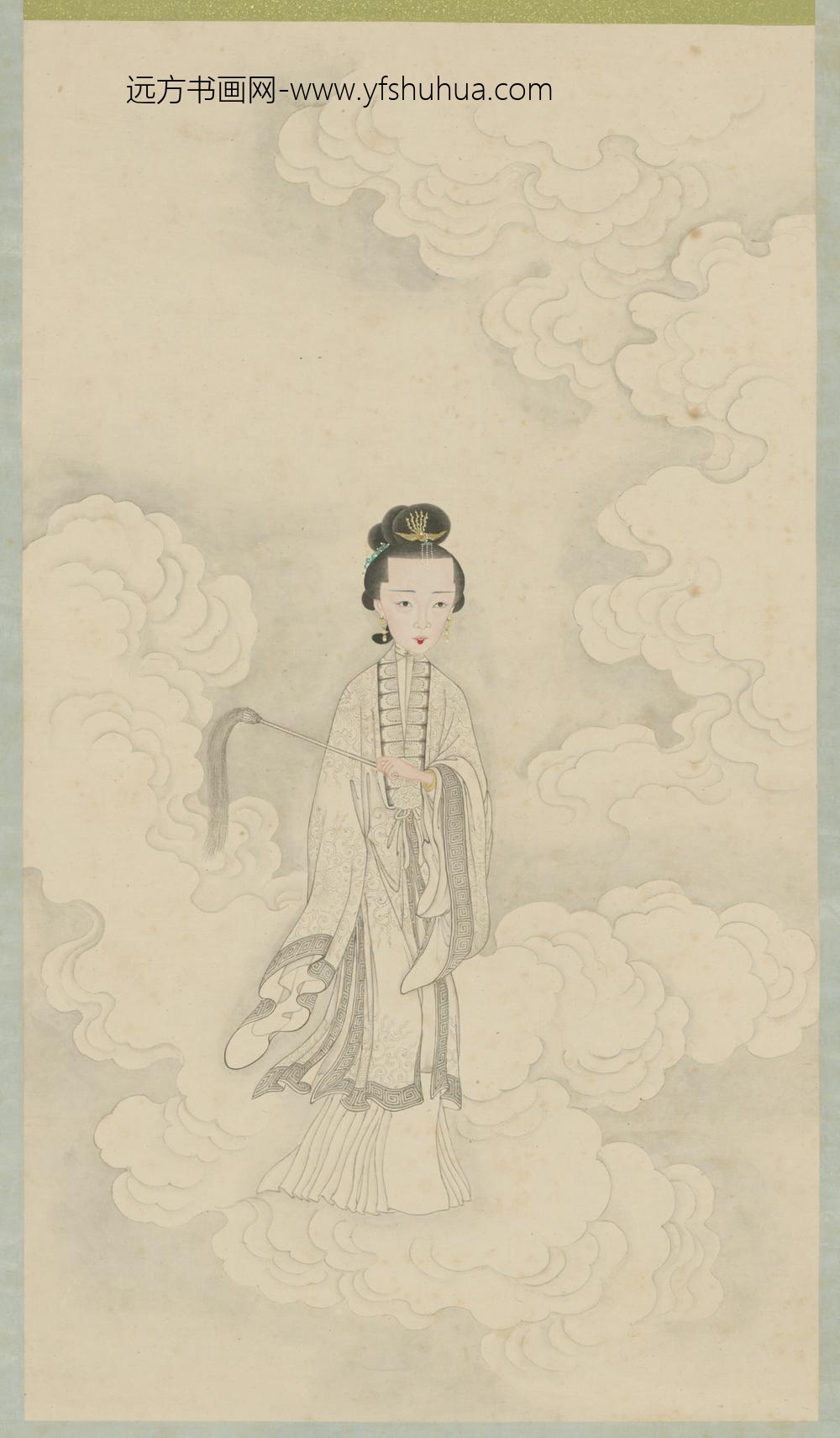 清-清人画孝全成皇后仙装像轴