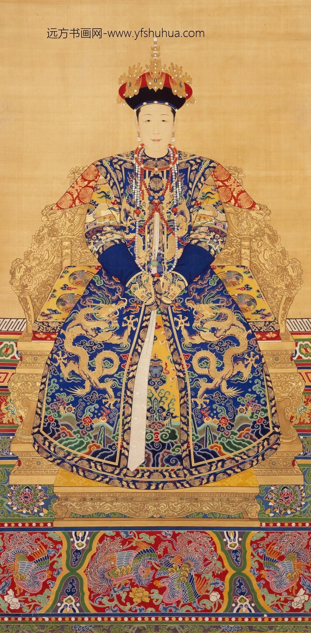 清-清人画孝恭仁皇后像轴